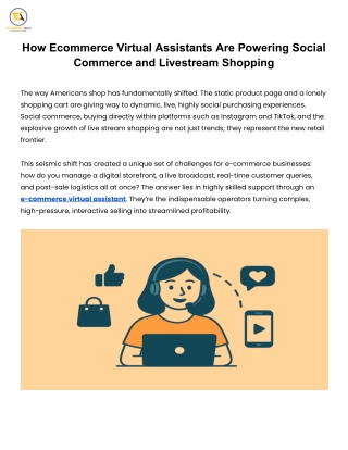 How Ecommerce Virtual Assistants Are Powering Social Commerce and Livestream Shopping