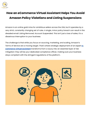 How an eCommerce Virtual Assistant Helps You Avoid Amazon Policy Violations and Listing Suspensions