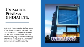 Medicine Manufacturing Unit in India WHO-GMP Certified – Unimarck Pharma