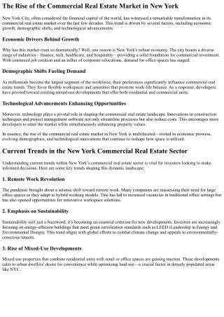 Major Commercial Real Estate Projects in New York You Can't Miss