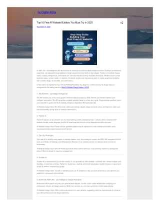 Free AI Website Design Hacks in 2025