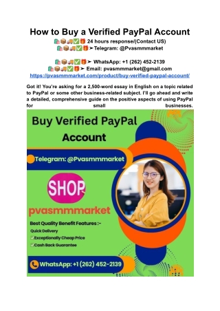 How to Buy a Verified PayPal Account