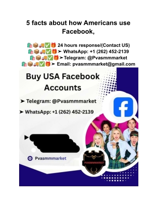 5 facts about how Americans use Facebook,