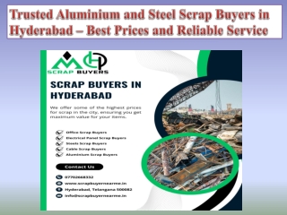 Trusted Aluminium and Steel Scrap Buyers in Hyderabad – Best Prices and Reliable Service