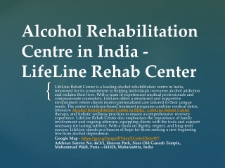 Alcohol Rehabs Centre in India  - LifeLine Rehab center