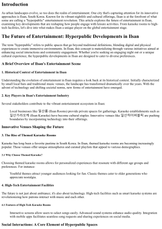 The Future of Entertainment: Hyperpublic Developments in Ilsan
