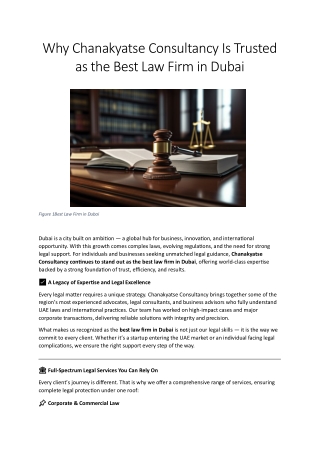 Best Law Firm in Dubai