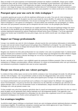 Comment la carte de visite écologique peut booster votre réseau professionnel ?