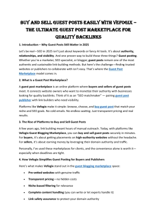 Buy and Sell Guest Posts Easily with Vefogix – The Ultimate Guest Post Marketplace for Quality Backlinks