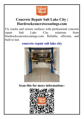 Concrete Repair Salt Lake City  Hardrockconcretecoatings.com