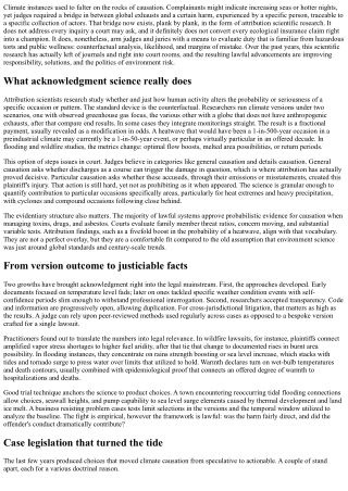 Climate Attribution Scientific Research in Court: Legal Breakthroughs