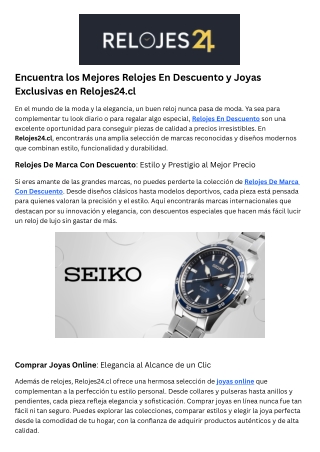 Relojes De Marca Con Descuento
