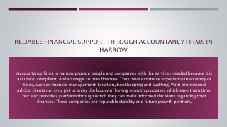 Reliable Financial Support through Accountancy Firms in Harrow