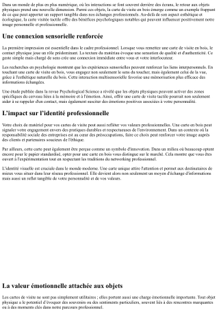 Les bénéfices psychologiques d'une carte visitée tactile.