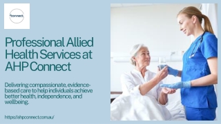 Professional Allied Health Services at AHP Connect