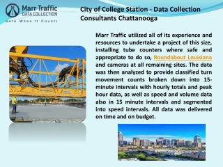 City of College Station - Data Collection Consultants Chattanooga