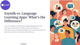 EzyTalk vs. Language Learning Apps