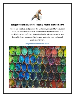 zeitgenössische Malerei Ideen | Markhellbusch.com