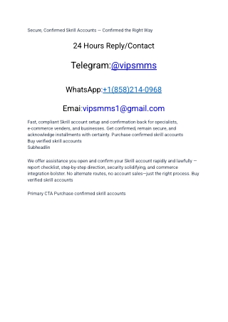 Best Buy verified skrill accounts VIPSMMS 2025