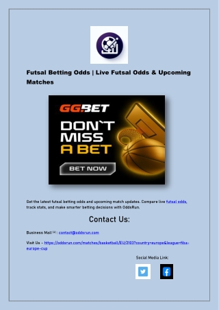 Futsal Betting Odds | Live Futsal Odds & Upcoming Matches