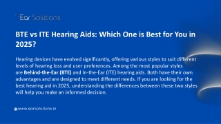 BTE vs ITE Hearing Aids:  Which One is Best for You in 2025?