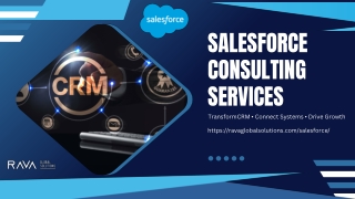 Salesforce Consulting Services–Transform Your Business with RAVA Global Solution