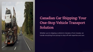 Canadian Shipping