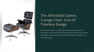 Affordable Eames Chair