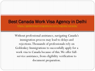 Best Canada Work Visa Agency in Delhi