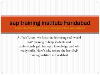 sap training institute Faridabad