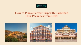 How to Plan a Perfect Trip with Rajasthan Tour Packages from Delhi ppt