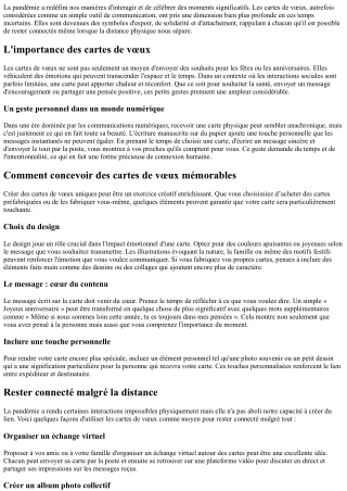 Carte de vœux en temps de pandémie : comment rester connectés ?