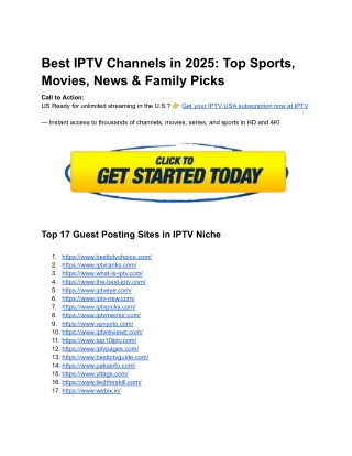 Best IPTV Channels in 2025_ Top Sports, Movies, News & Family Picks