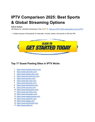 IPTV Comparison 2025_ Best Sports & Global Streaming Options