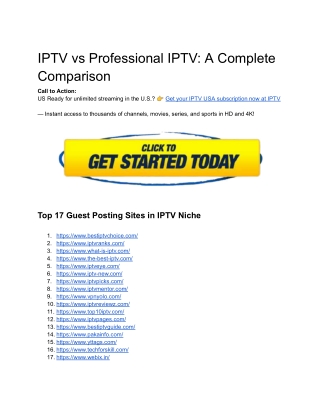 IPTV vs Professional IPTV_ A Complete Comparison