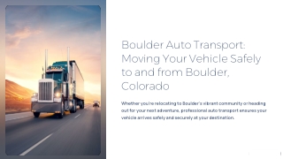 Boulder Auto Transport
