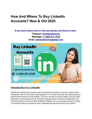 How And Where To Buy LinkedIn Accounts