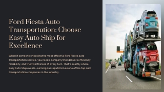 Ford Fiesta Auto Transportation