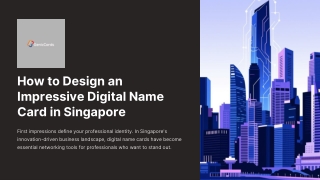 How to Design an Impressive Digital Name Card Singapore