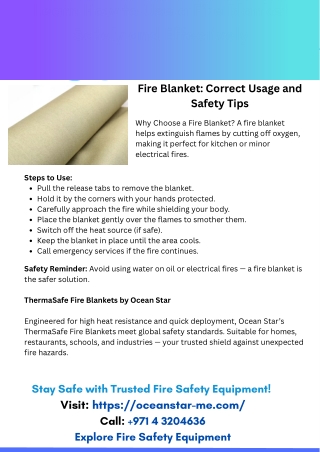 Learn How to Use a Fire Blanket Safely and Effectively