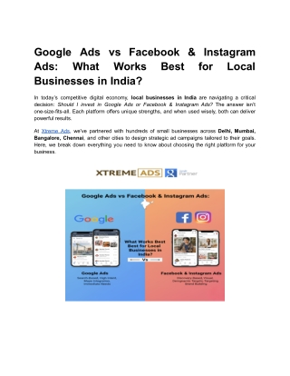 Google Ads vs Facebook & Instagram Ads_ What Works Best for Local Businesses in India
