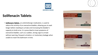 Solifenacin Tablets - Brown & Burk