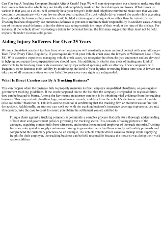 Can You Sue A Trucking Company Straight After A Crash? Faqs