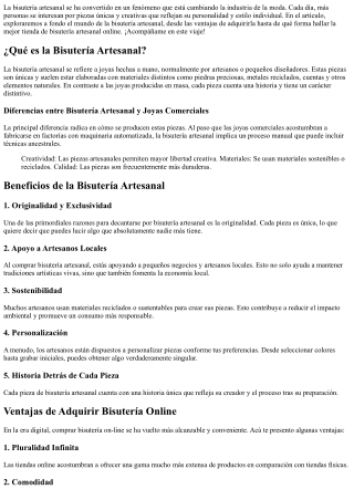 Bisutería Artesanal: La Tendencia que Está Convirtiendo el Universo de la Moda