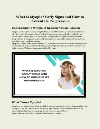 What Is Myopia_ Early Signs and How to Prevent Its Progression