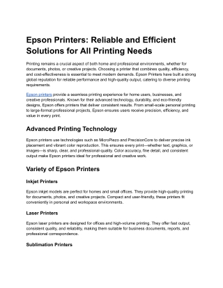 Epson Printers