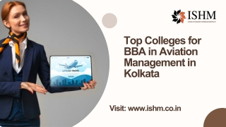 Top Colleges for BBA in Aviation Management in Kolkata