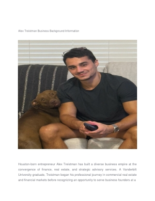 Alex Treistman Business Background Information