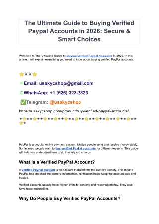 What Does a “Buy Verified PayPal Account” Actually Mean