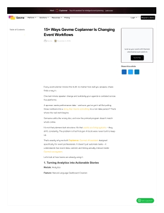15  Ways Gevme Coplanner Is Changing Event Workflows
